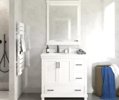 DHP Atwater Living Mills White Bathroom Vanity With Sink -Furniture Specialty Shop 810610511 B0 5