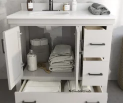 DHP Atwater Living Mills Gray Bathroom Vanity With White Sink -Furniture Specialty Shop 810610512 B0 4