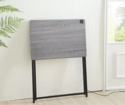 Wood Look Folding Table With USB Charging -Furniture Specialty Shop 810612177 B0 1