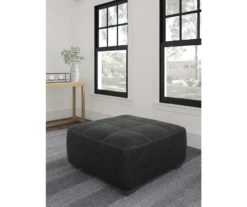 Bilgray Black Faux Leather Oversize Accent Ottoman -Furniture Specialty Shop 810612225 5