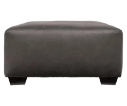 Aberton Gray Faux Leather Oversize Accent Ottoman -Furniture Specialty Shop 810612302 3
