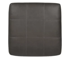 Aberton Gray Faux Leather Oversize Accent Ottoman -Furniture Specialty Shop 810612302 4