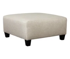 Hallenberg Beige Oversize Accent Ottoman