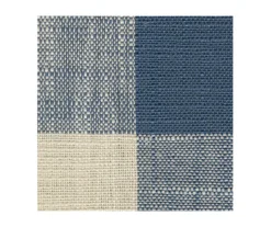 Meggett Blue & Beige Plaid Oversize Accent Ottoman -Furniture Specialty Shop 810612370 2