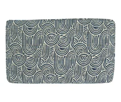 Trendle Blue & Tan Oversize Accent Ottoman -Furniture Specialty Shop 810612384 3