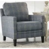 Traemore Blue Check Accent Chair -Furniture Specialty Shop 810612411
