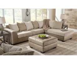 Keskin Brown Faux Leather Oversize Accent Ottoman -Furniture Specialty Shop 810612412 5