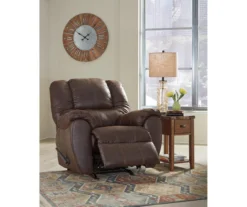 McGann Walnut Faux Leather Rocker Recliner -Furniture Specialty Shop 810612512 3