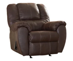 McGann Walnut Faux Leather Rocker Recliner -Furniture Specialty Shop 810612512 5