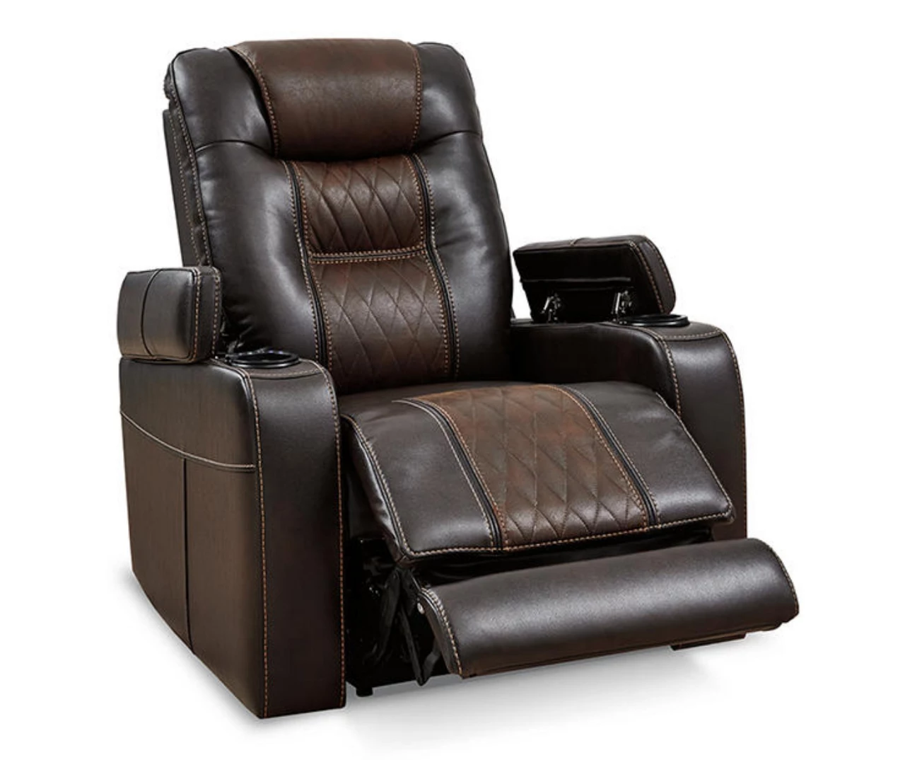 Composer Brown Faux Leather Power Recliner 9 Composer Brown Faux Leather Power Recliner - Image 7