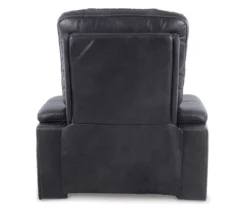 Composer Black Faux Leather Power Recliner -Furniture Specialty Shop 810612554 1