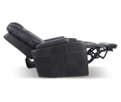 Composer Black Faux Leather Power Recliner -Furniture Specialty Shop 810612554 11