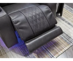 Composer Black Faux Leather Power Recliner -Furniture Specialty Shop 810612554 5