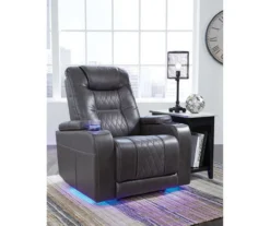 Composer Black Faux Leather Power Recliner -Furniture Specialty Shop 810612554 B0 1