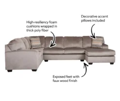 Broyhill Keeler Graystone Sectional -Furniture Specialty Shop 810613218 810613219 810613220 X0 1 1