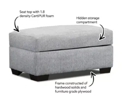 Parkdale Dove Storage Ottoman -Furniture Specialty Shop 810616031 X0 1 1