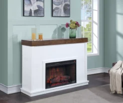 62" White Shiplap Grand Electric Fireplace -Furniture Specialty Shop 810617760 B0 1