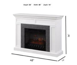 48" Faux Herringbone Mantel Electric Fireplace -Furniture Specialty Shop 810617761 A6 1