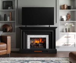 53.5" Black Petite Grand Electric Fireplace Console -Furniture Specialty Shop 810617767 B0 2