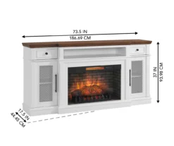 73.5" Castillo Electric Fireplace Console -Furniture Specialty Shop 810617768 A6