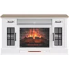 60" White 2-Door Electric Fireplace Console 2 60" White 2-Door Electric Fireplace Console -Furniture Specialty Shop 810618088 A0 1