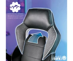 White & Black Faux Leather Gaming Chair 18 White & Black Faux Leather Gaming Chair -Furniture Specialty Shop 810618952 A0 6