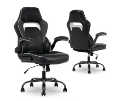White & Black Faux Leather Gaming Chair 23 White & Black Faux Leather Gaming Chair -Furniture Specialty Shop 810618952 A0 8