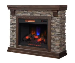 50" Madison Pine & Faux Stone Electric Fireplace -Furniture Specialty Shop 810620258 A0 3