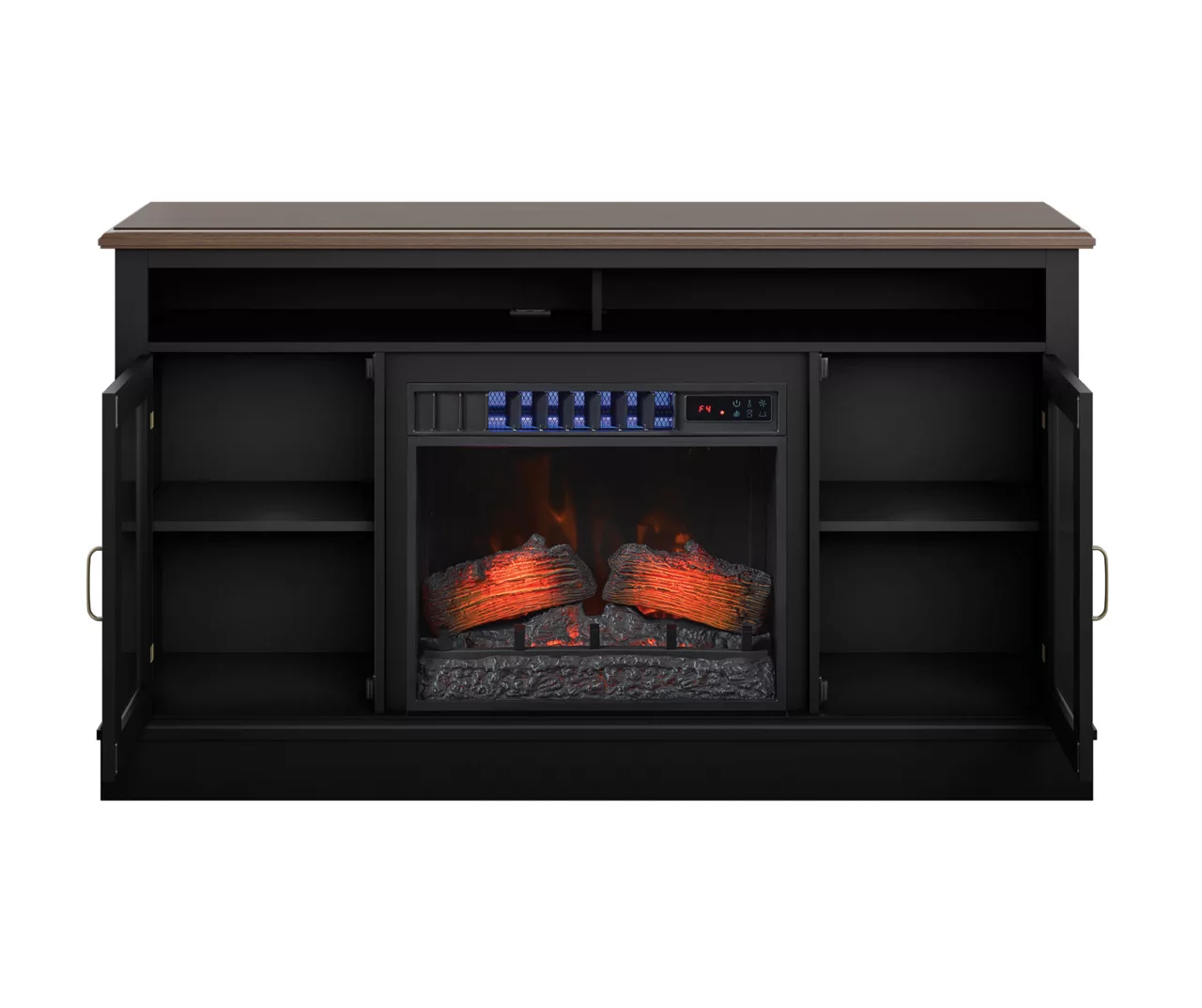 59.5" Black CoolGlow Electric Fireplace & Fan Console 8 59.5" Black CoolGlow Electric Fireplace & Fan Console - Image 6