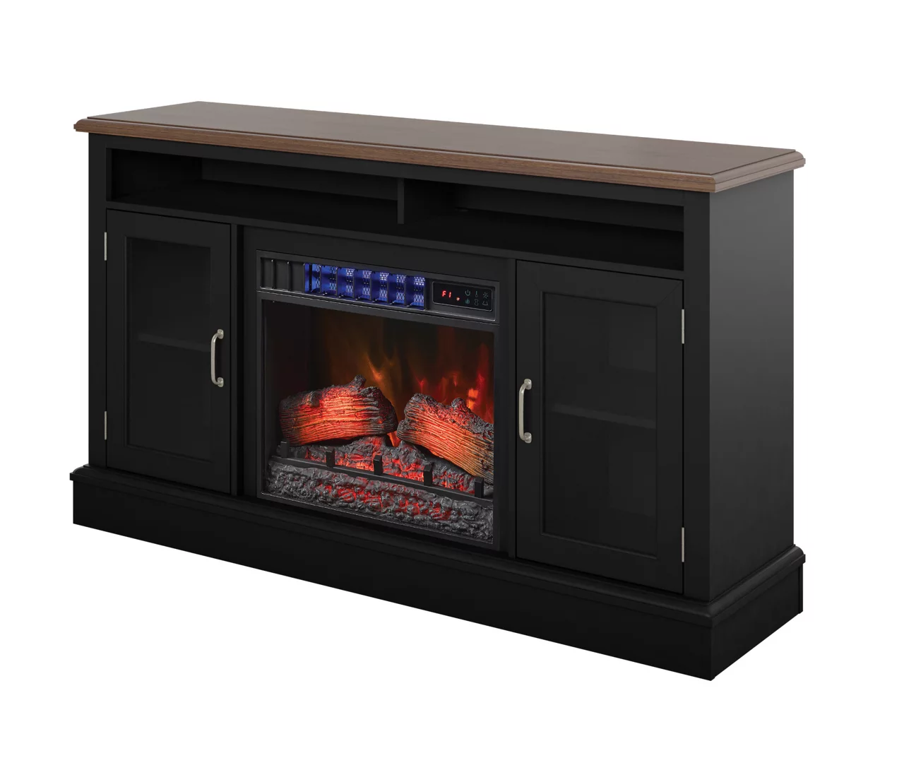 59.5" Black CoolGlow Electric Fireplace & Fan Console 9 59.5" Black CoolGlow Electric Fireplace & Fan Console - Image 7