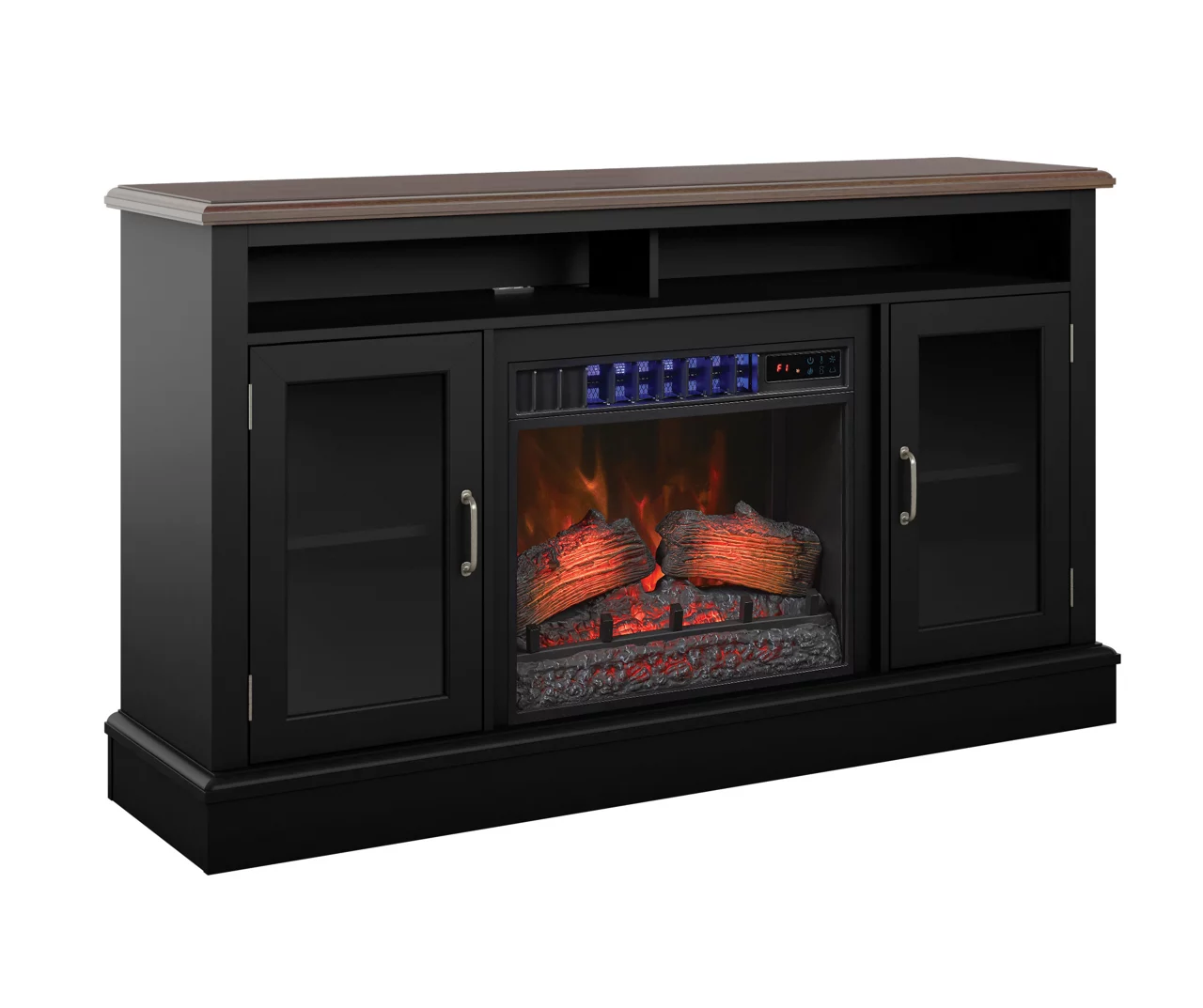 59.5" Black CoolGlow Electric Fireplace & Fan Console 10 59.5" Black CoolGlow Electric Fireplace & Fan Console - Image 8