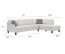 Broyhill Fresno Cream Sectional -Furniture Specialty Shop 810620600 810620622 A6 1