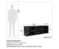 60" Capstan Black Oak TV Stand 18 60" Capstan Black Oak TV Stand -Furniture Specialty Shop 810621023 A0 5