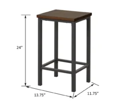 Walnut 3-Piece Pub Dining Set 21 Walnut 3-Piece Pub Dining Set -Furniture Specialty Shop 810641657 A6 2
