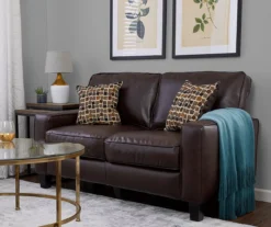 Palisades Chestnut Bonded Leather Loveseat -Furniture Specialty Shop 810659212 A0 3