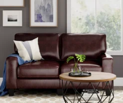 Palisades Chestnut Bonded Leather Loveseat -Furniture Specialty Shop 810659212 A0 4