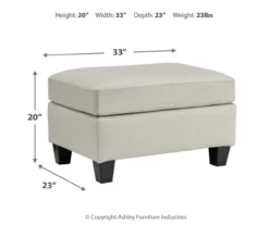 Signature Design By Ashley Genoa Leather Ottoman -Furniture Specialty Shop 810697951 A8