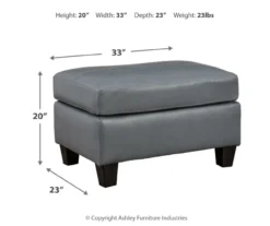 Signature Design By Ashley Genoa Leather Ottoman -Furniture Specialty Shop 810697957 A8