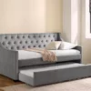 Real Living Gray Upholstered Daybed With Trundle -Furniture Specialty Shop combo390012