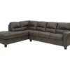 Signature Design By Ashley Navi Smoke Faux Leather Sectional With Left-Facing Chaise 1 Signature Design By Ashley Navi Smoke Faux Leather Sectional With Left-Facing Chaise -Furniture Specialty Shop combo760010