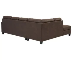 Signature Design By Ashley Navi Chestnut Faux Leather Sleeper Sectional With Left-Facing Chaise 10 Signature Design By Ashley Navi Chestnut Faux Leather Sleeper Sectional With Left-Facing Chaise -Furniture Specialty Shop combo760016 3