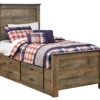 Signature Design By Ashley Trinell Twin Panel Bed With 2-Drawer Storage -Furniture Specialty Shop combo780009