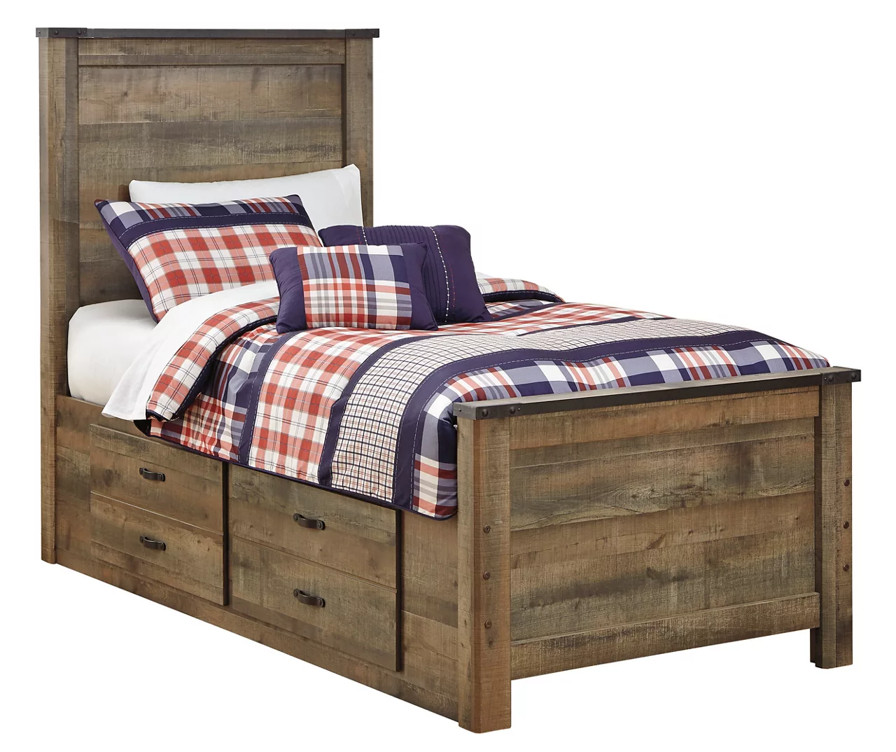 Signature Design By Ashley Trinell Twin Panel Bed With 2-Drawer Storage 3 Signature Design By Ashley Trinell Twin Panel Bed With 2-Drawer Storage