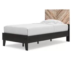 Signature Design By Ashley Piperton Black Twin Panel Platform Bed