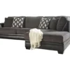 Signature Design By Ashley Kumasi Gray Faux Leather Sectional With Right-Facing Chaise 2 Signature Design By Ashley Kumasi Gray Faux Leather Sectional With Right-Facing Chaise -Furniture Specialty Shop combo870008