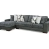 Signature Design By Ashley Larkstone Charcoal 2-Piece Sectional With Left-Facing Chaise -Furniture Specialty Shop combo870009