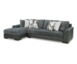 Signature Design By Ashley Larkstone Charcoal 2-Piece Sectional With Left-Facing Chaise