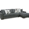 Signature Design By Ashley Larkstone Charcoal 2-Piece Sectional With Right-Facing Chaise 2 Signature Design By Ashley Larkstone Charcoal 2-Piece Sectional With Right-Facing Chaise -Furniture Specialty Shop combo870010