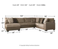 Signature Design By Ashley Abalone Faux Leather Sectional -Furniture Specialty Shop combo880001 1