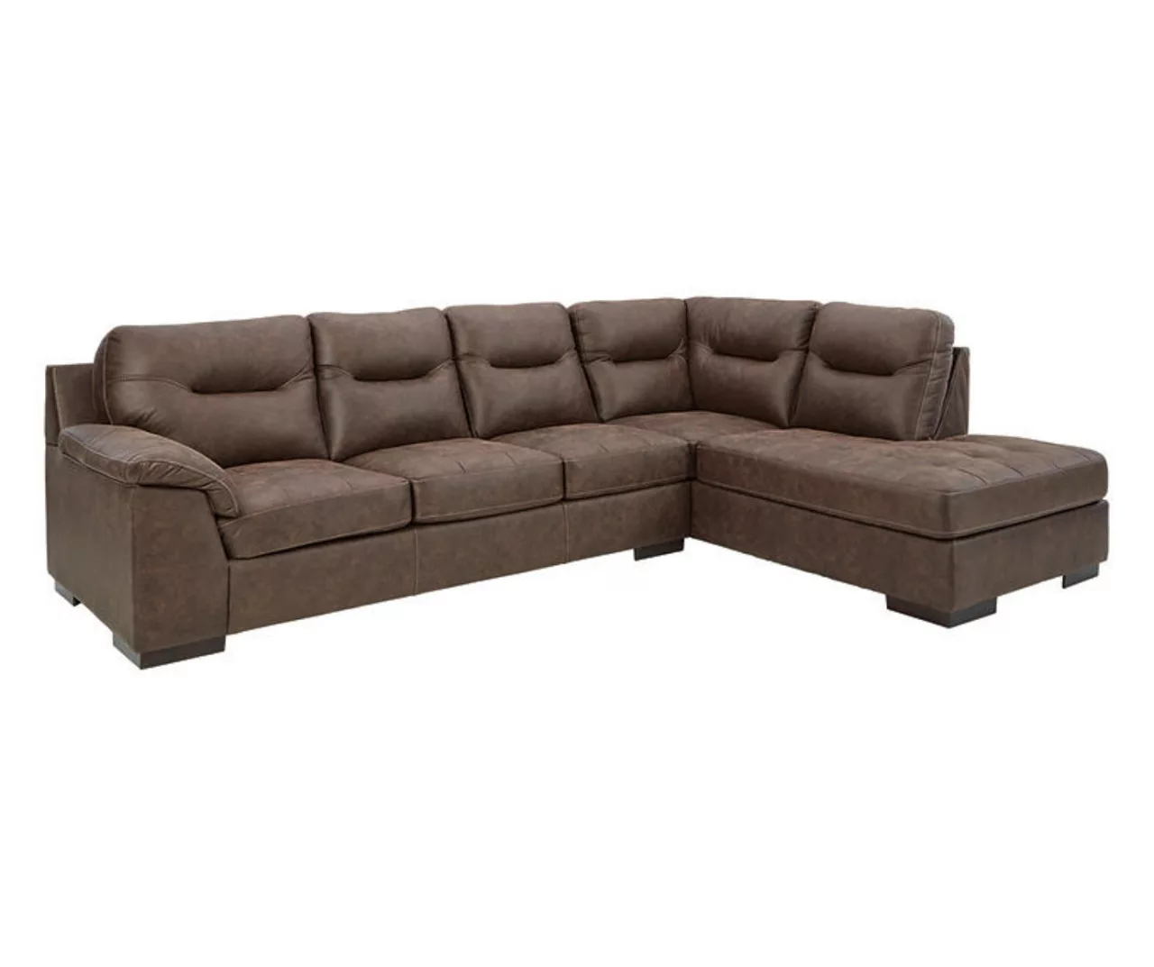 Signature Design By Ashley Maderla Brown Faux Leather Sectional 3 Signature Design By Ashley Maderla Brown Faux Leather Sectional